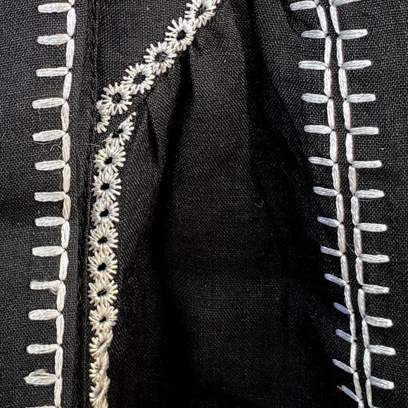 Frame Denim Flutter Sleeve Embroidered Blouse M - Picture 5 of 7